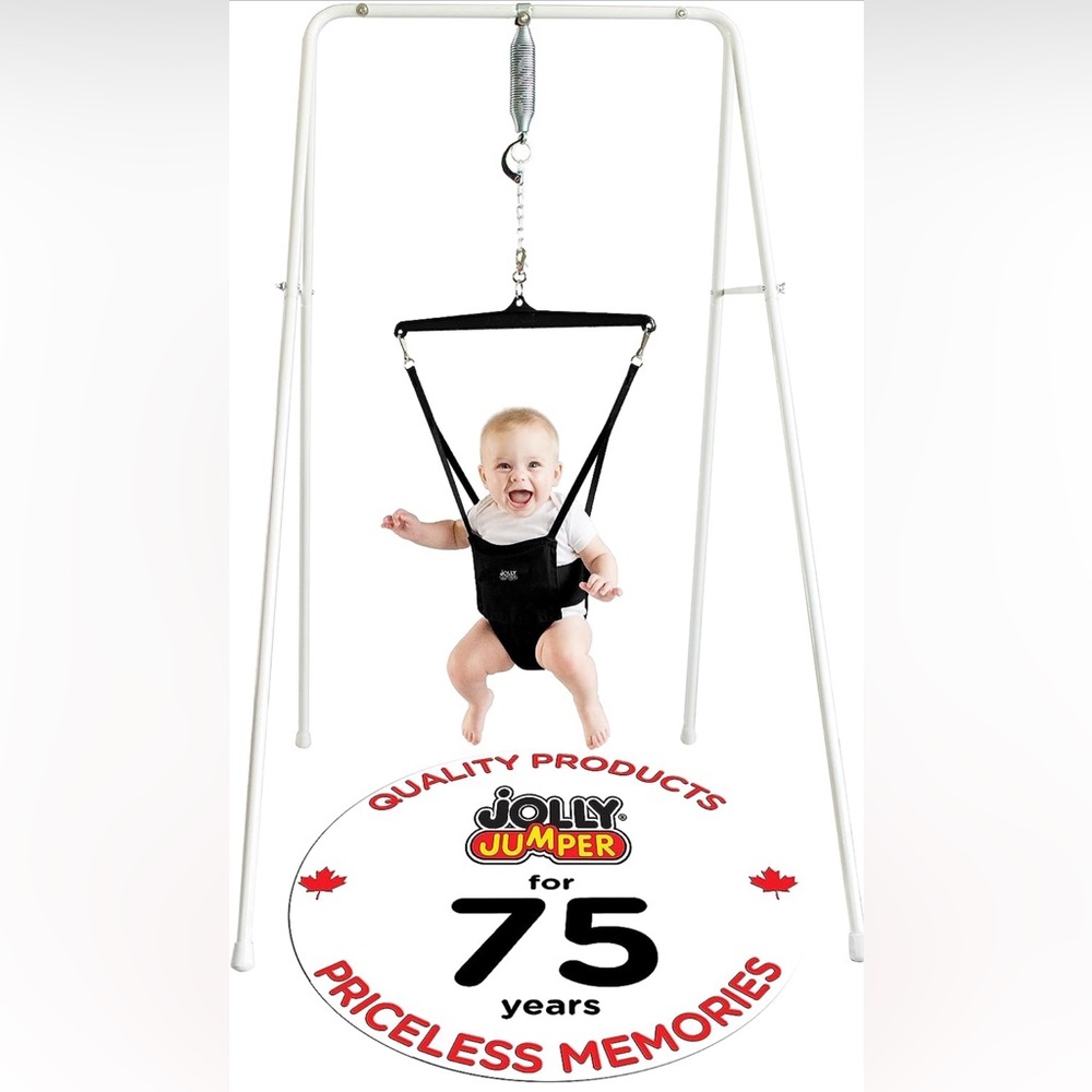 Jolly Jumper **CLASSIC** - Black Saddle- The Original Jolly Jumper with stand.